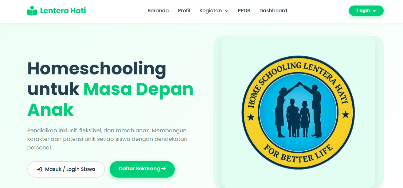 Preview Website Lentera Hati